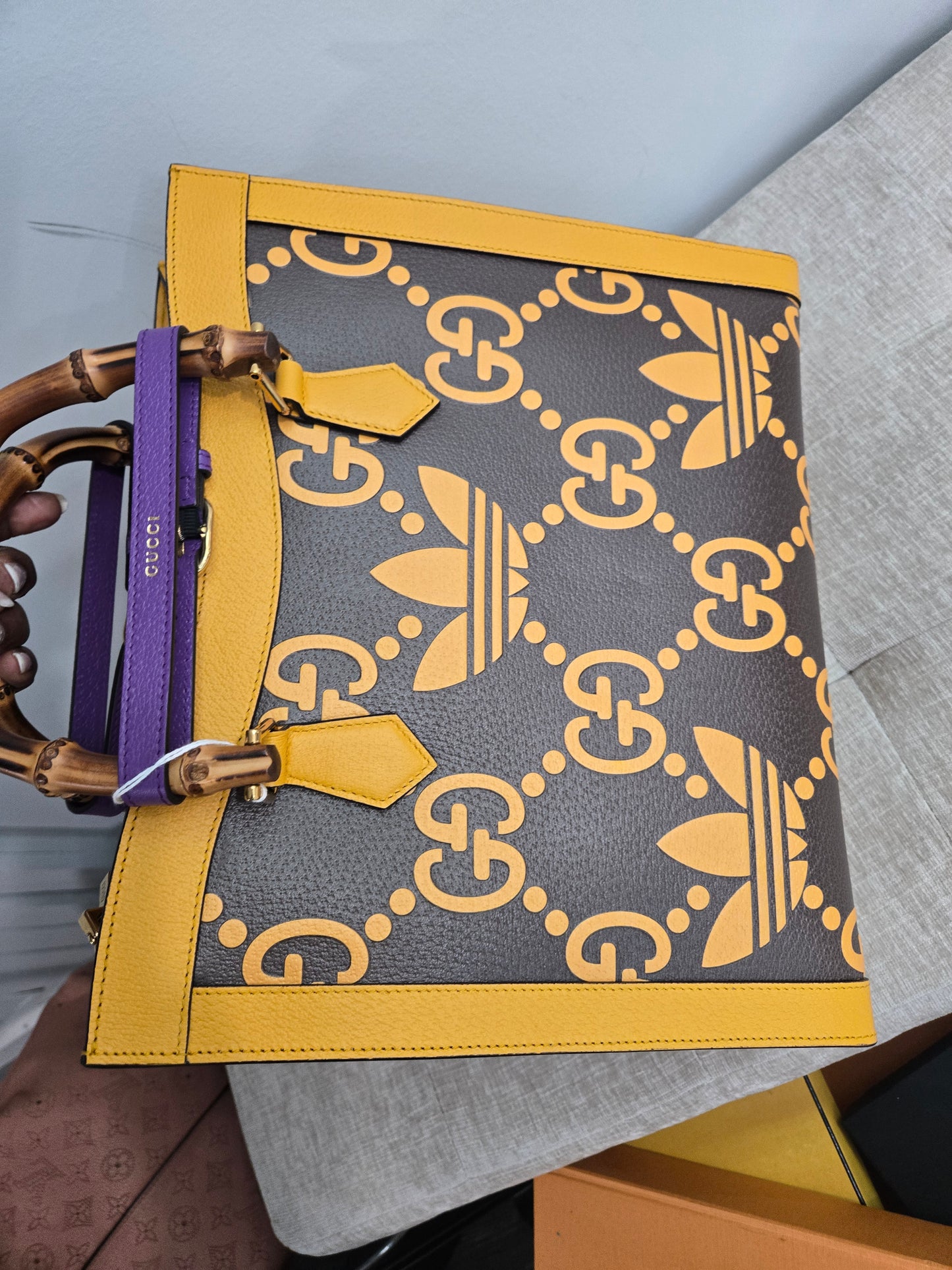 Pre-owned Gucci Adidas collaboration limited edition tote bag