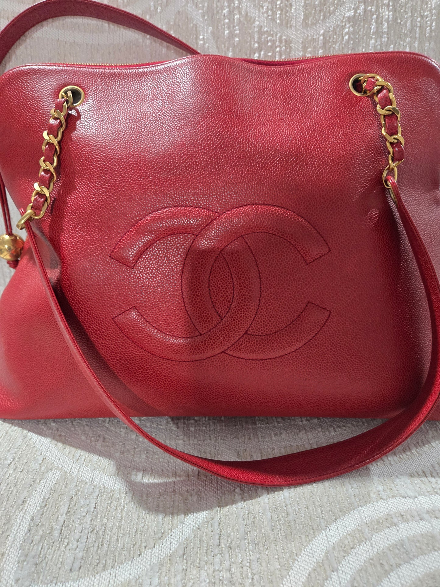 Pre-owned Chanel Caviar large tote bag
