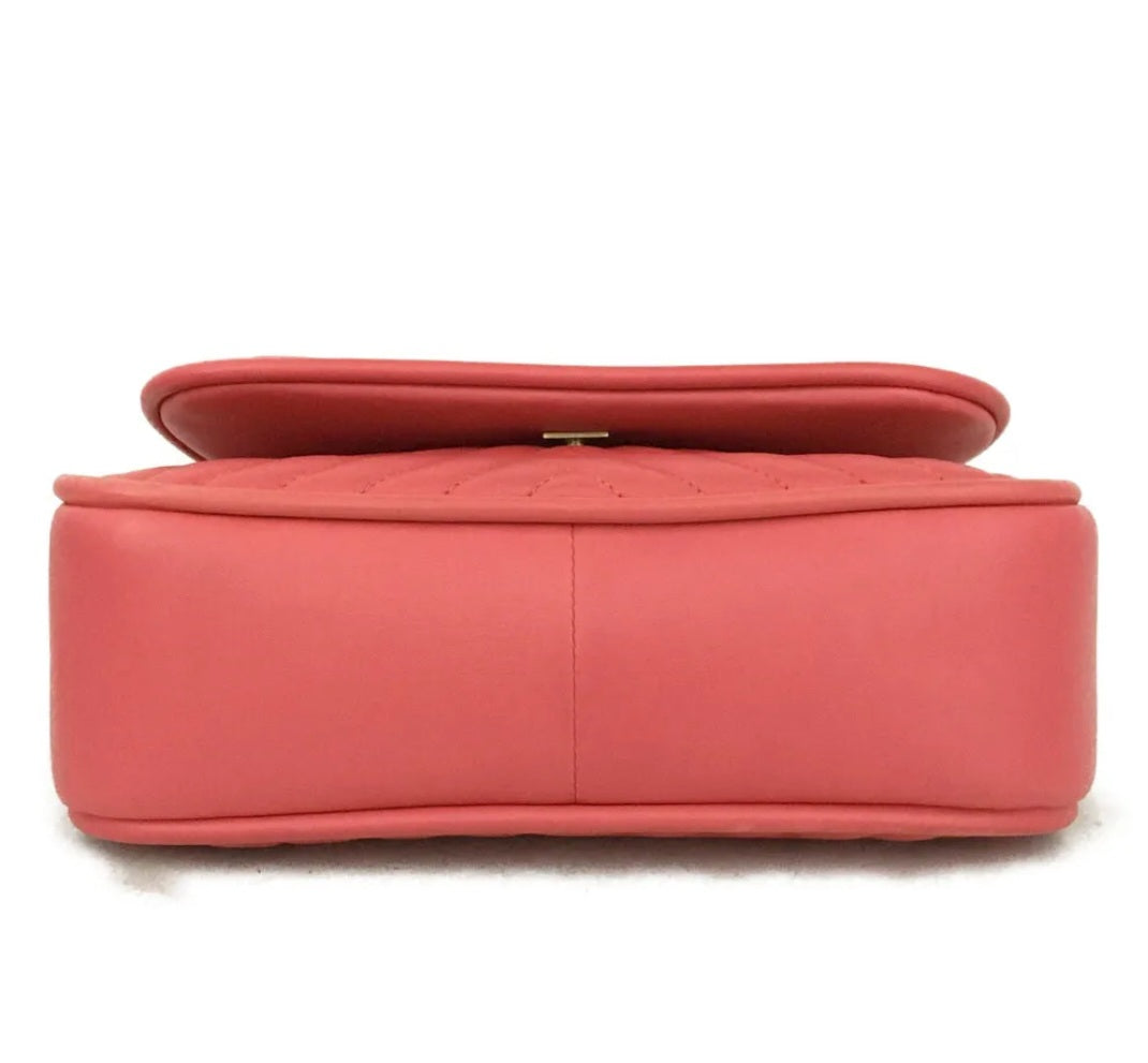 Preowned Chanel Pink 25 V Stitch CC Logo Lambskin 2way Chain Shoulder Bag