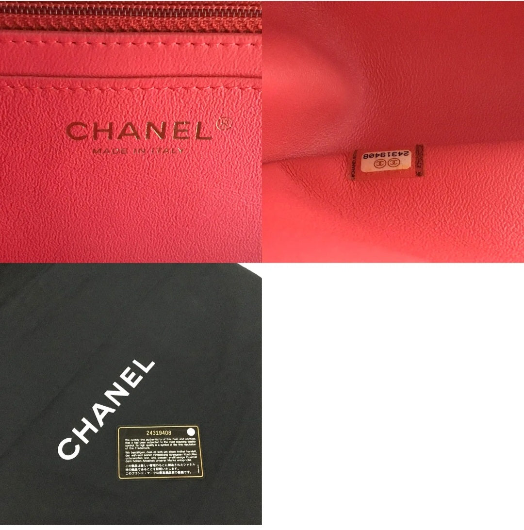 Preowned Chanel Pink 25 V Stitch CC Logo Lambskin 2way Chain Shoulder Bag