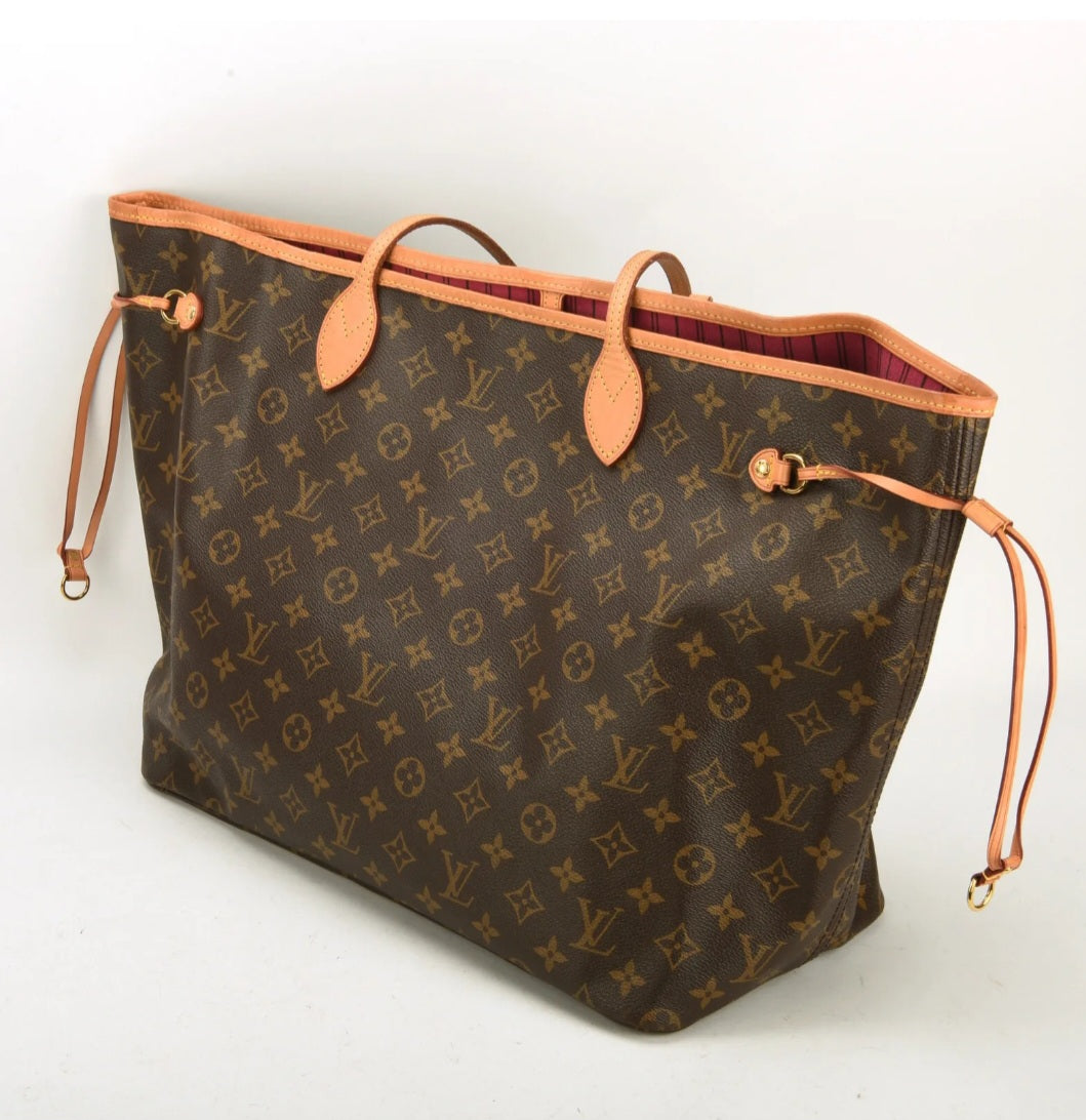 Preowned Louis Vuitton Neverfull GM Tote W/Pouch
