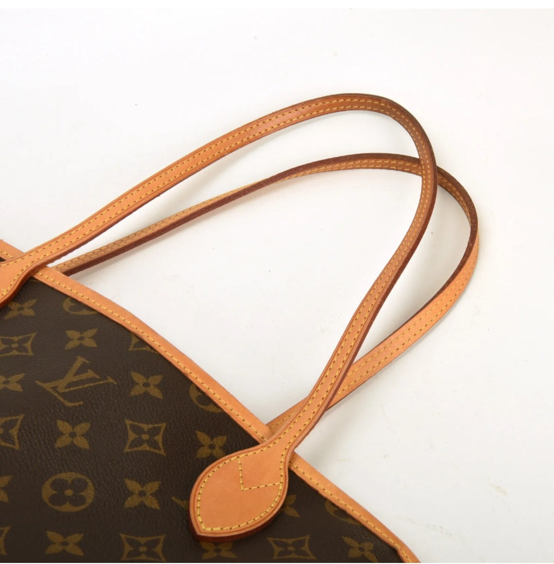 Louis Vuitton Neverfull Monogram GM Tote Large Shopping Bag Pouch Clutch