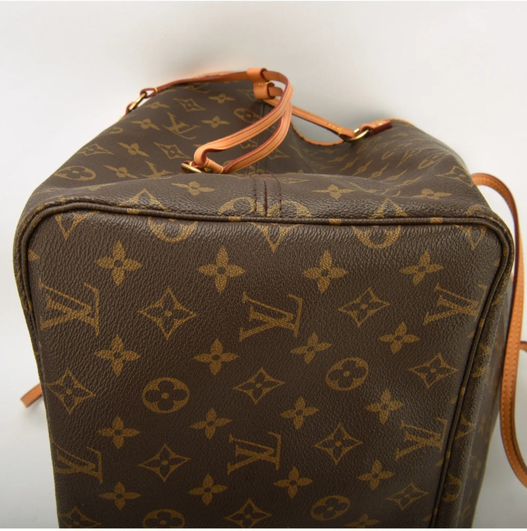 Louis Vuitton Neverfull Monogram GM Tote Large Shopping Bag Pouch Clutch