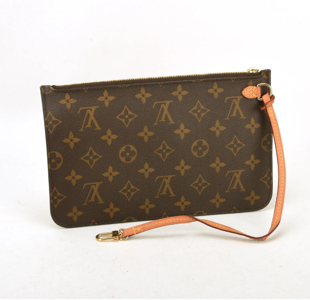 Louis Vuitton Neverfull Monogram GM Tote Large Shopping Bag Pouch Clutch