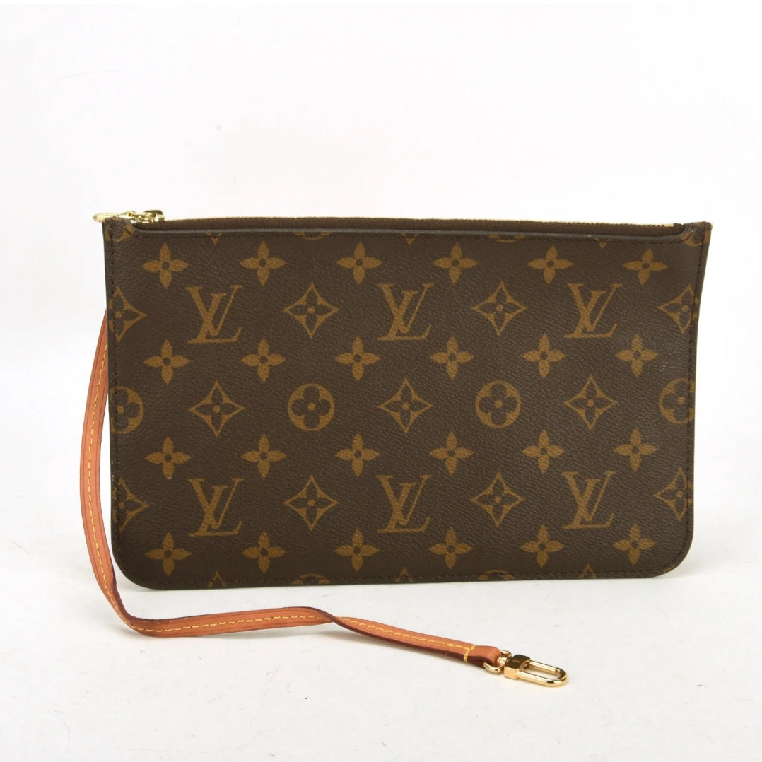Louis Vuitton Neverfull Monogram GM Tote Large Shopping Bag Pouch Clutch
