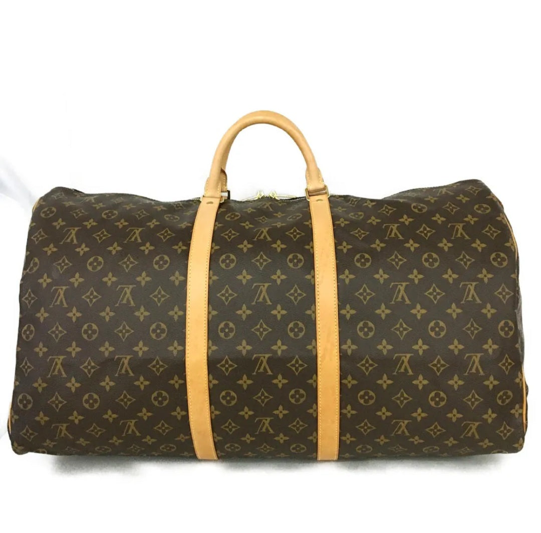 Preowned Louis Vuitton Monogram Keepall 55 Boston Travel Hand Bag