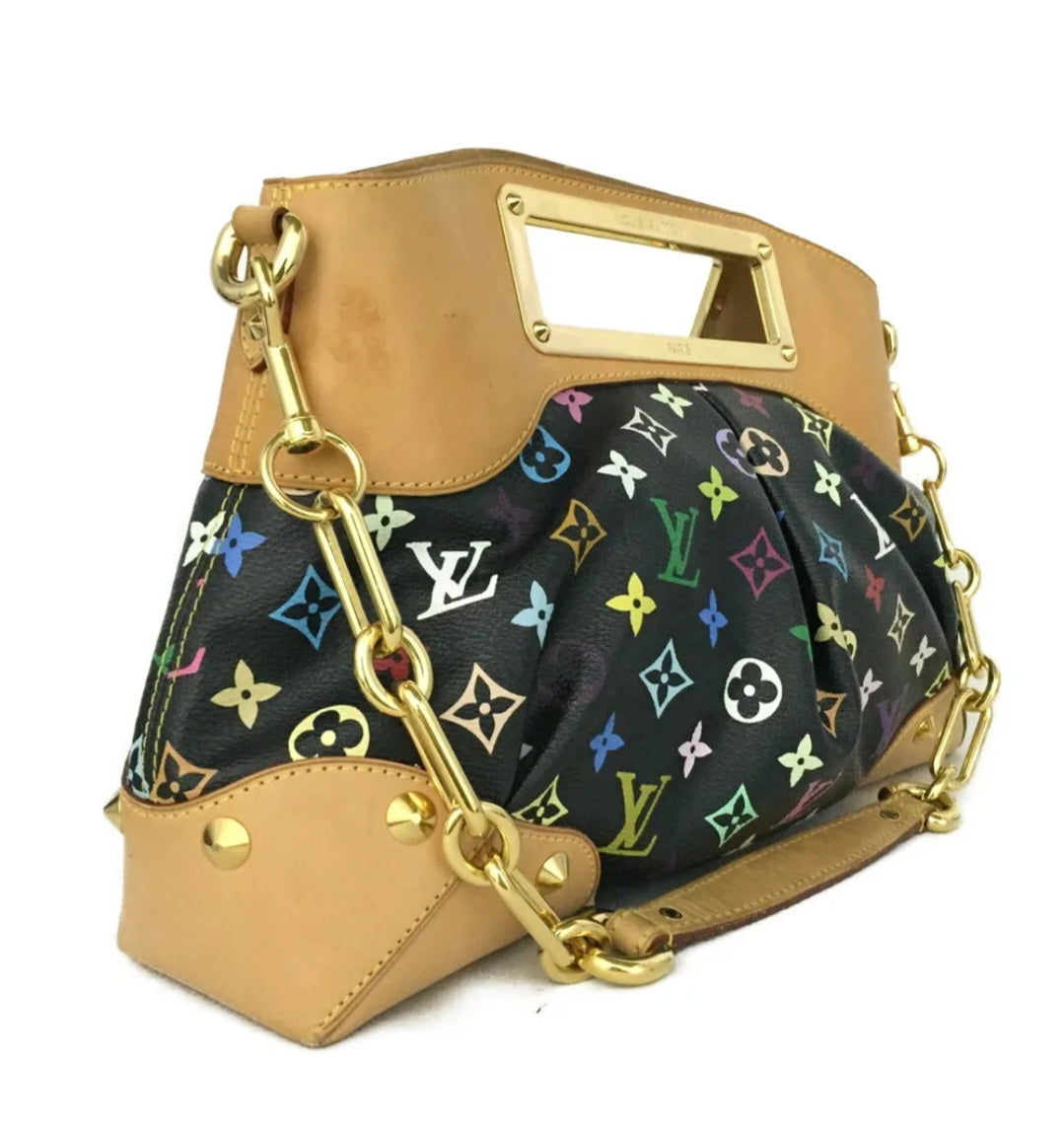 Preowned Louis Vuitton Monogram Multicolor Judy MM 2Way Chain Hand Bag