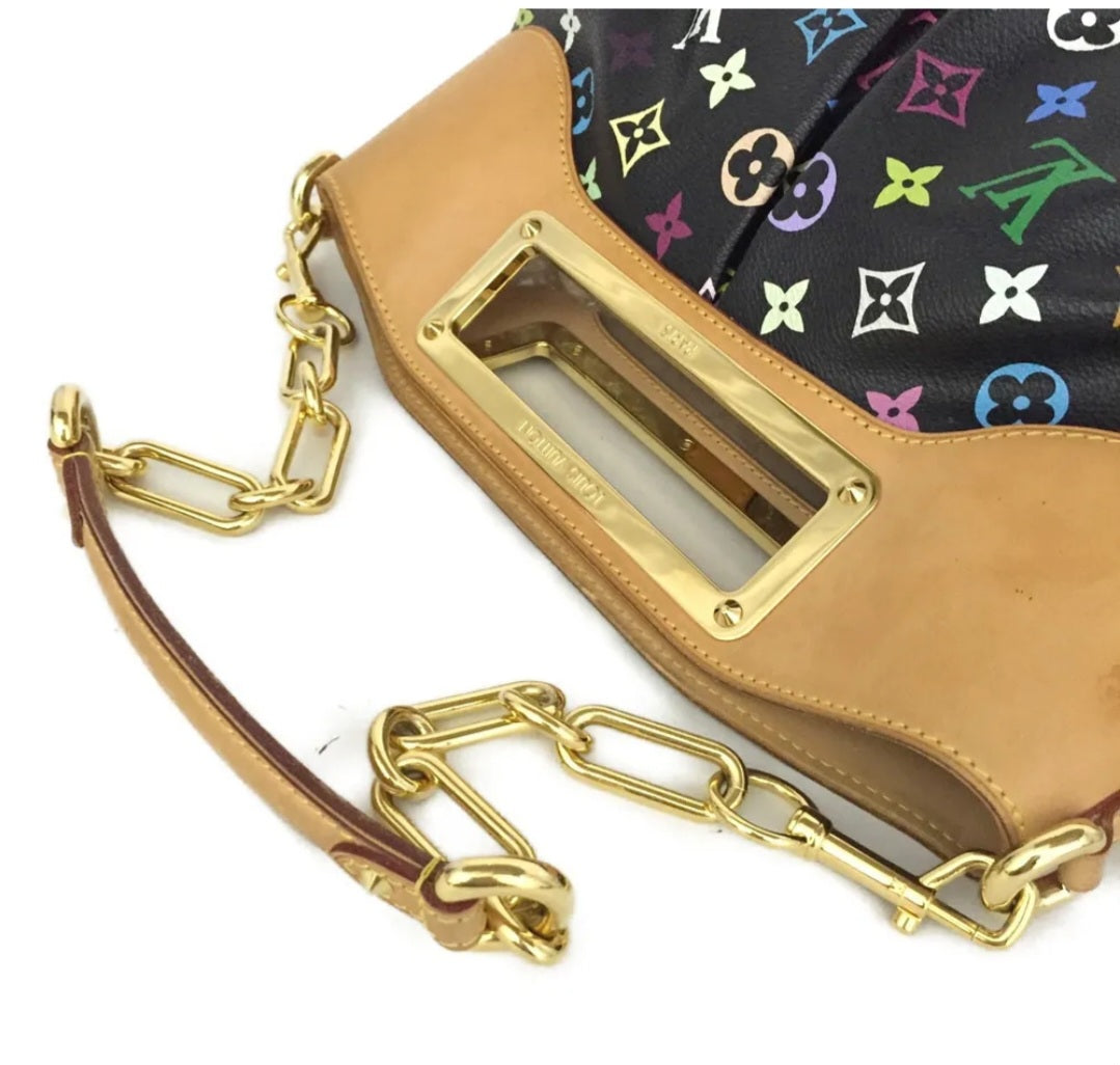 Preowned Louis Vuitton Monogram Multicolor Judy MM 2Way Chain Hand Bag