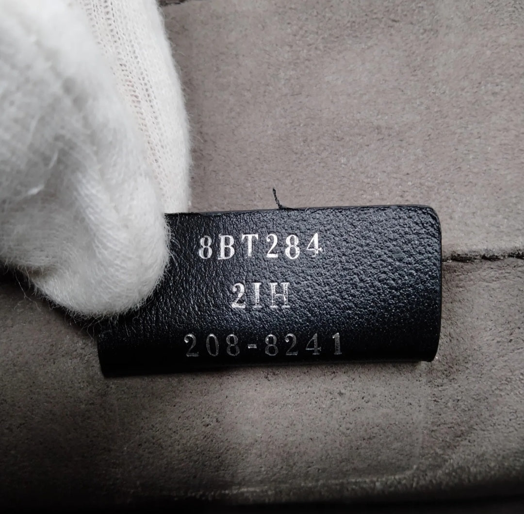 Fendi FF Hand Bag Black Leather