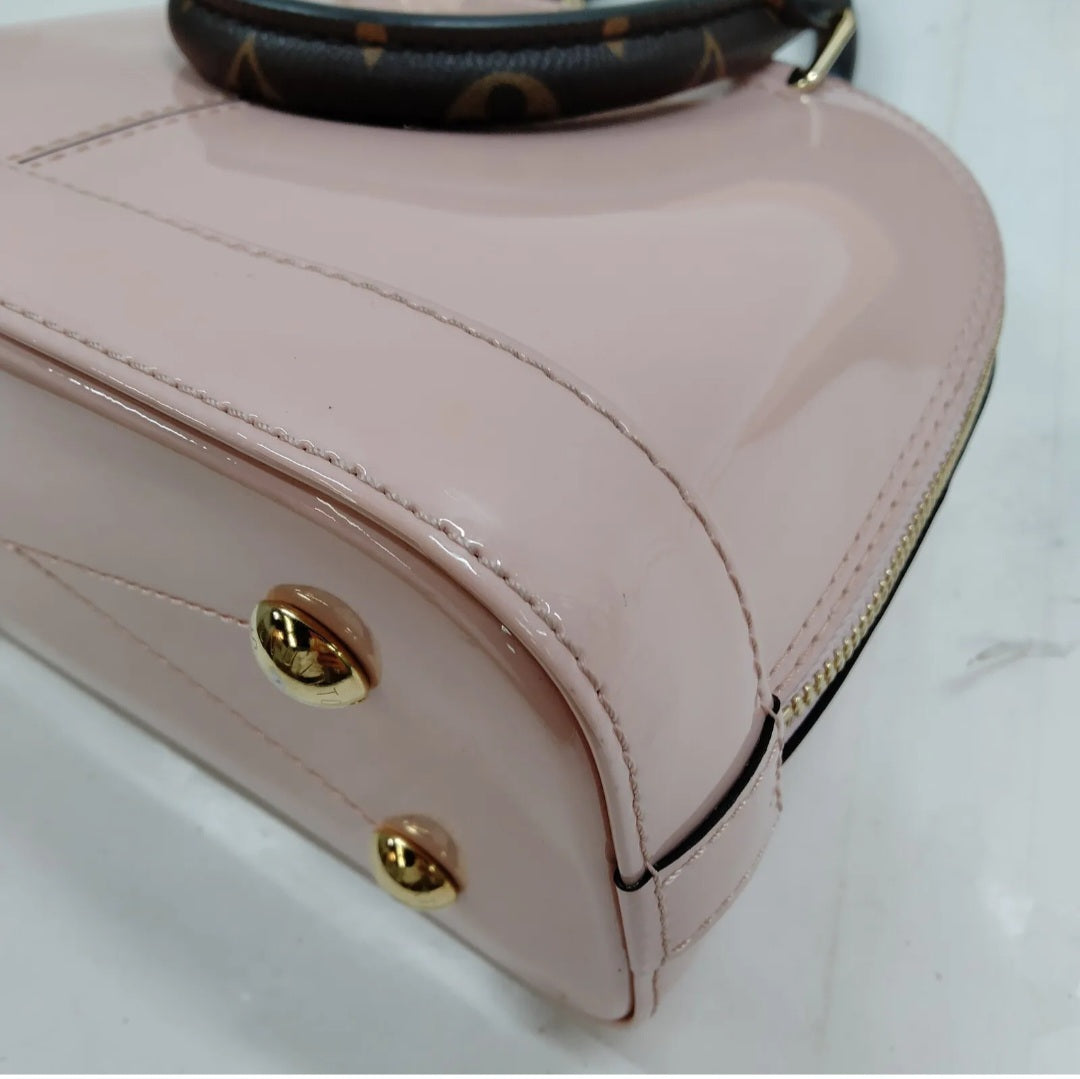 Preowned Vintage Louis Vuitton vernis Monogram Alma BB Shoulder Bag
