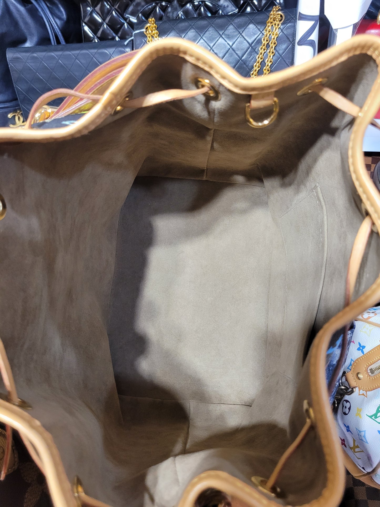 Pre-owned Louis Vuitton Murakami black Neo bucket bag