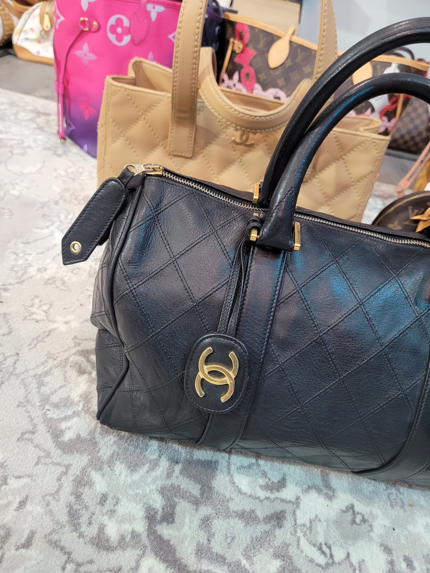 Pre-owned chanel Boston bag