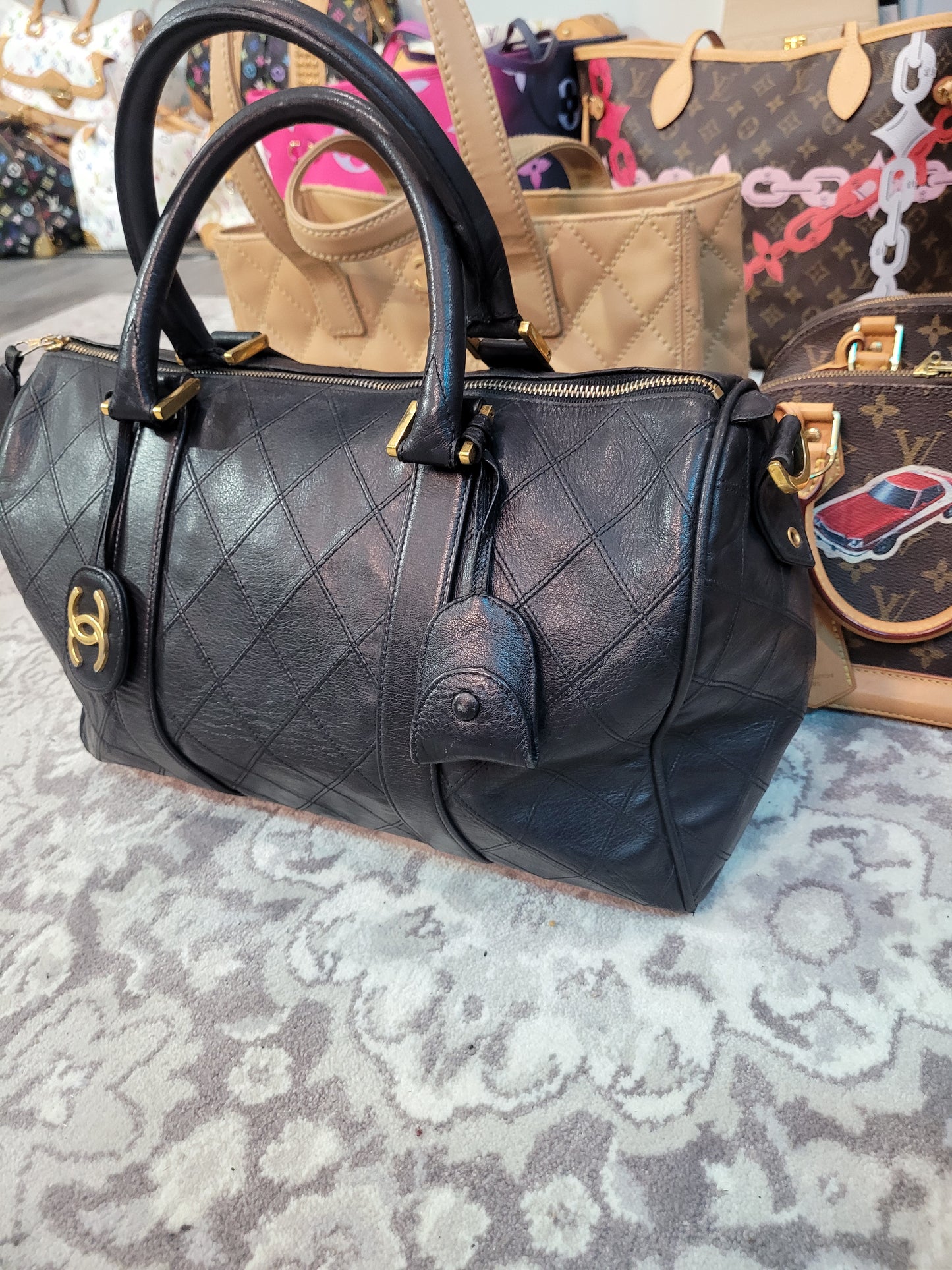 Pre-owned chanel Boston bag