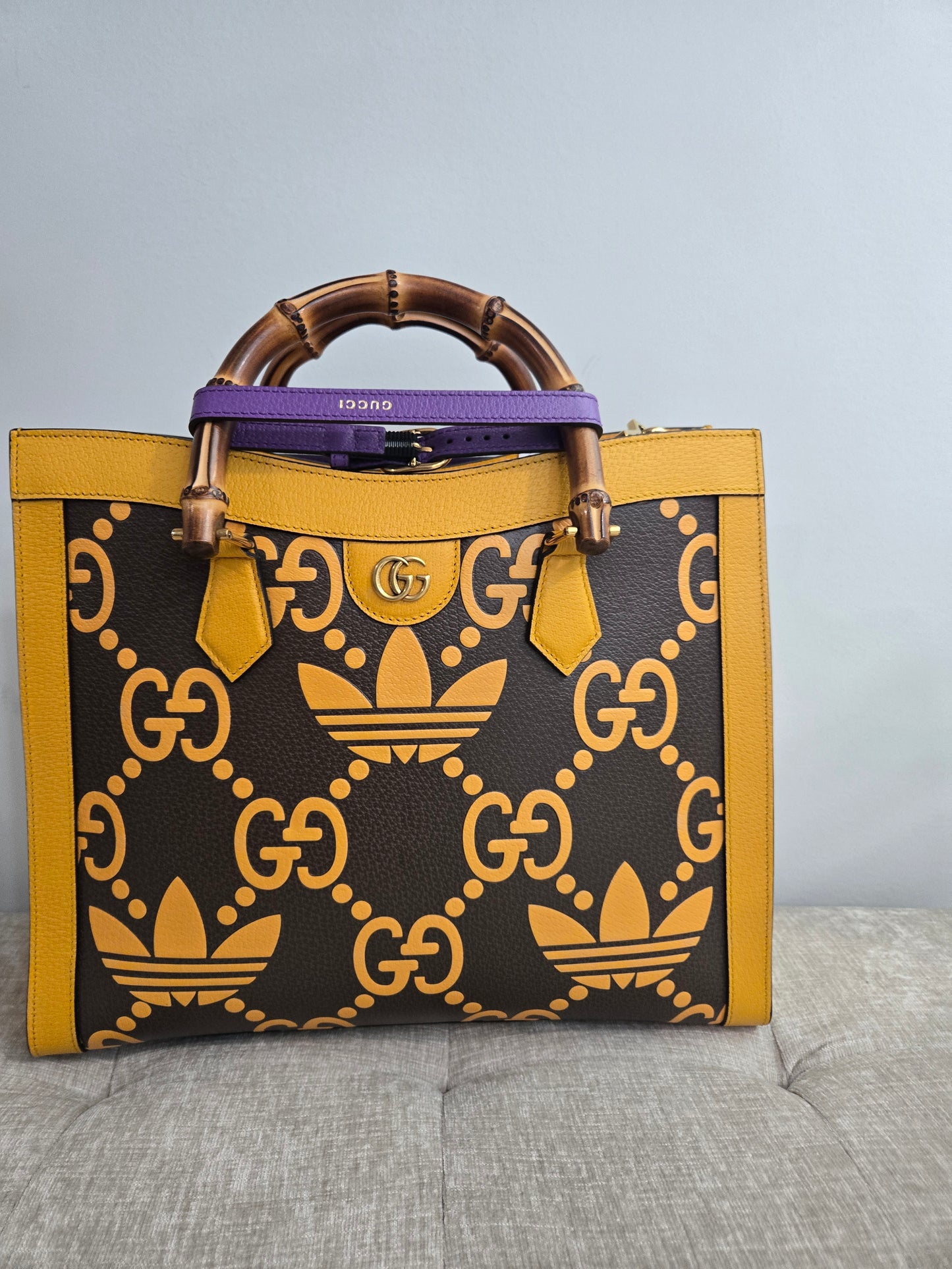 Pre-owned Gucci Adidas collaboration limited edition tote bag