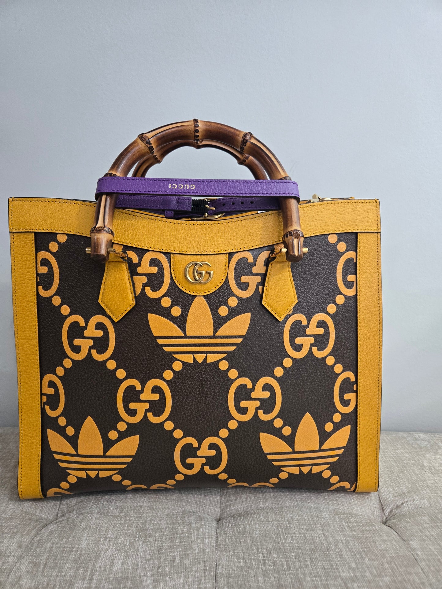 Pre-owned Gucci Adidas collaboration limited edition tote bag