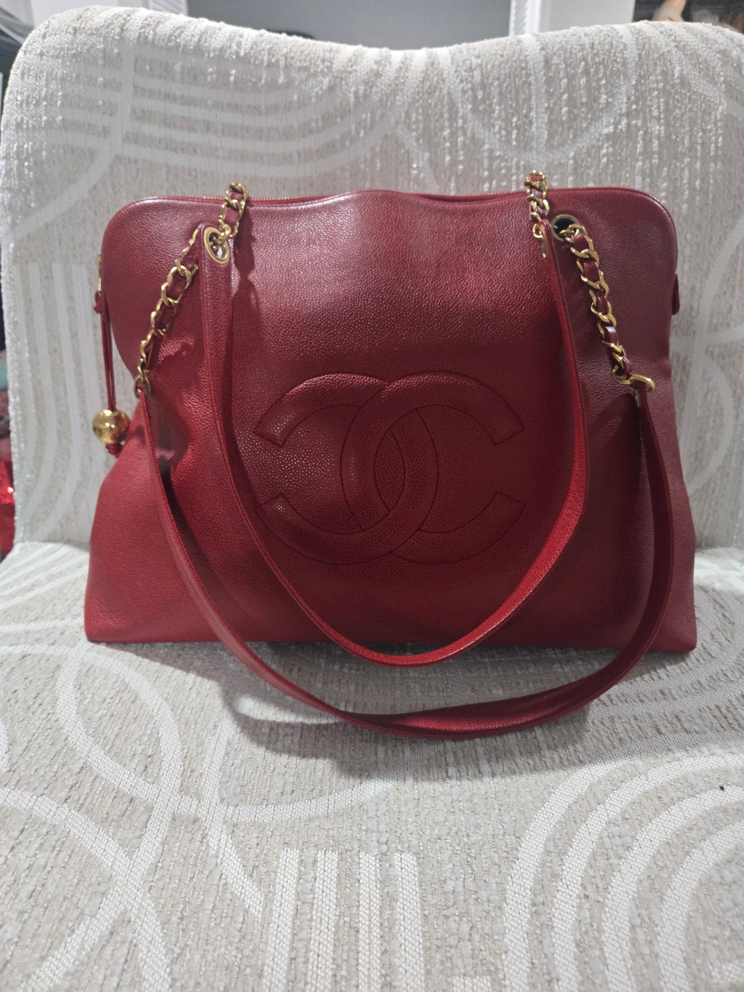 Pre-owned Chanel Caviar large tote bag