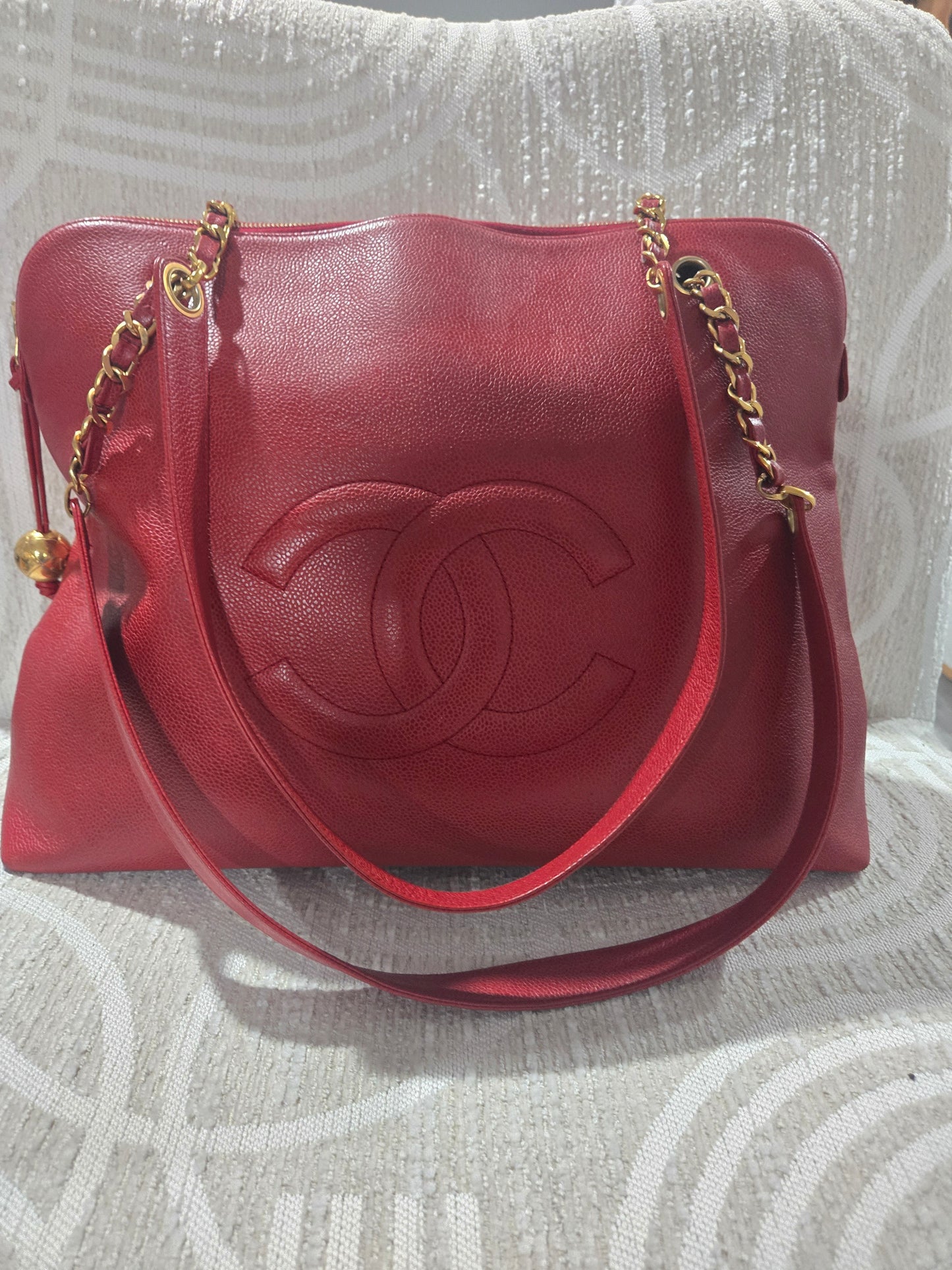 Pre-owned Chanel Caviar large tote bag