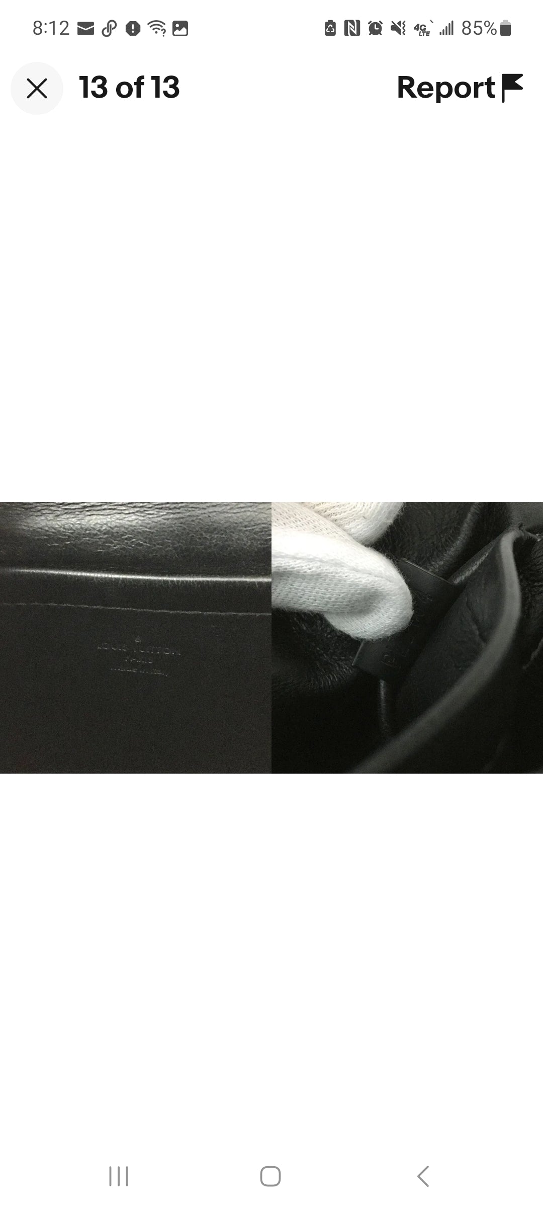 Preowned Louis Vuitton Malletage Pochette Flap Leather Shoulder Tote Bag