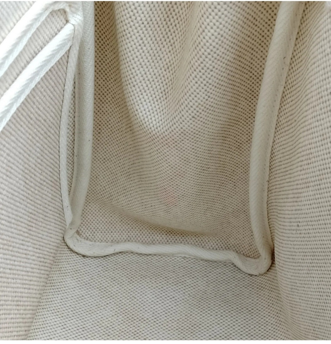 Preowned Hermes Hand Bag YellBag PM Cream canvas