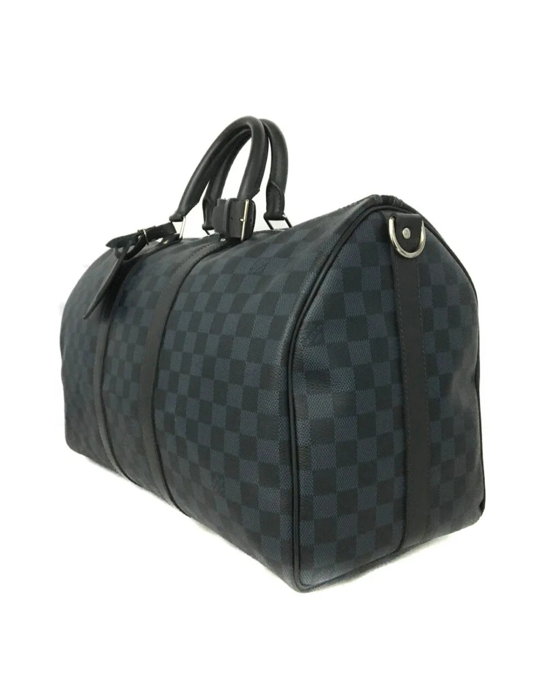 Preowned Louis Vuitton Damier Cobalt Keepall Bandouliere 45 Boston Travel Hand Bag