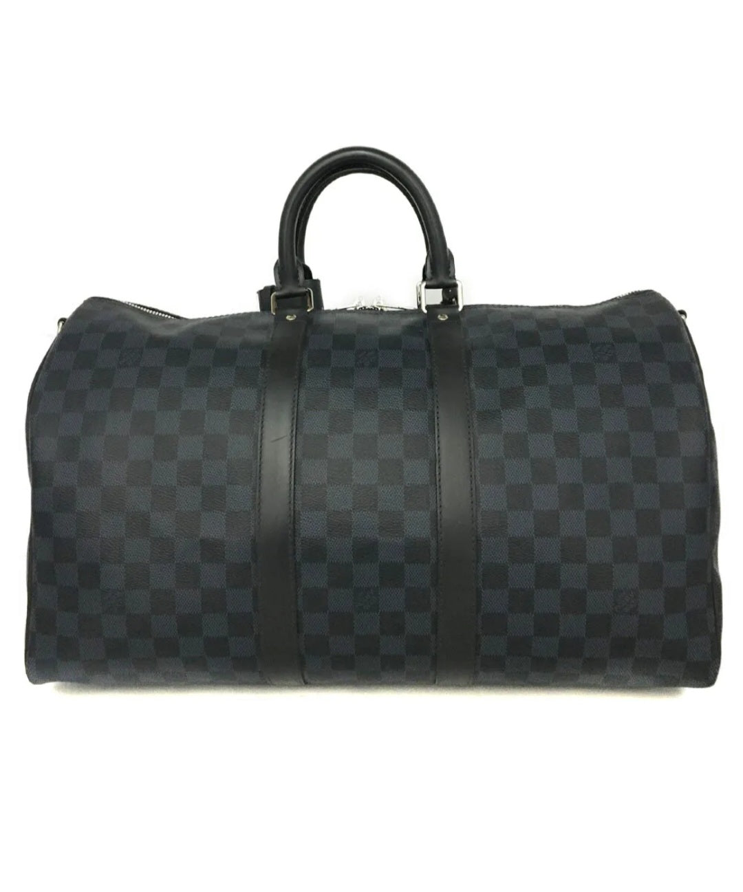 Preowned Louis Vuitton Damier Cobalt Keepall Bandouliere 45 Boston Travel Hand Bag