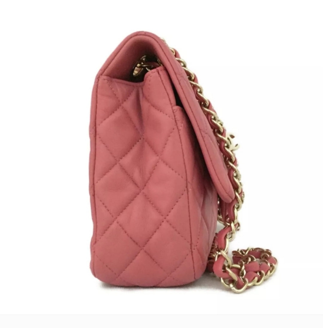 Preowned CHANEL Valentine Charms Quilted CC Lambskin Chain Shoulder Bag