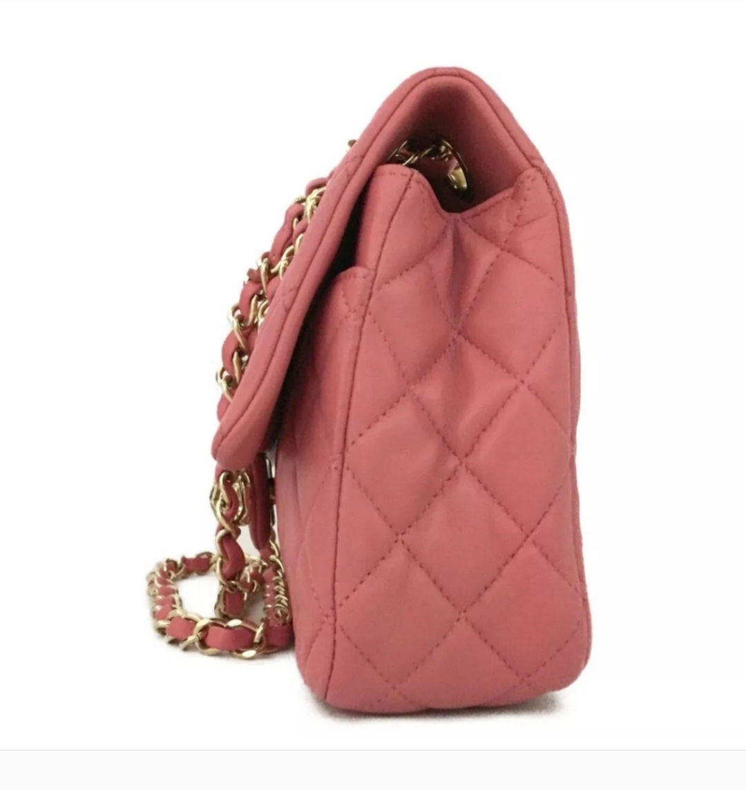 Preowned CHANEL Valentine Charms Quilted CC Lambskin Chain Shoulder Bag