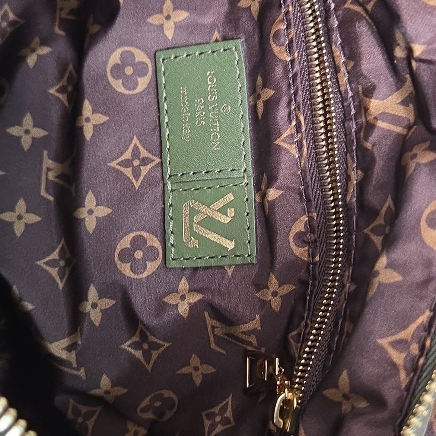 Preowned Louis Vuitton Limited Edition Olive Giant Monogram Econyl Pillow Speedy 25